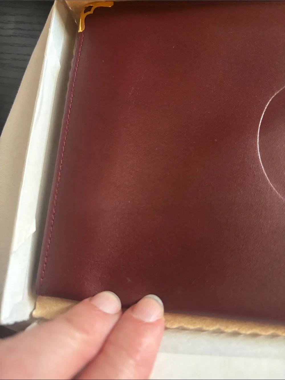 Cartier Burgundy Leather Zip Pouch - Picture 17 of 17